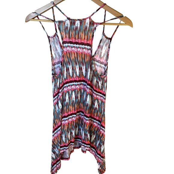 Threads Anthropologie Woman Boho Festival Tank Strappy Racerback Multicolor S M - Picture 2 of 6